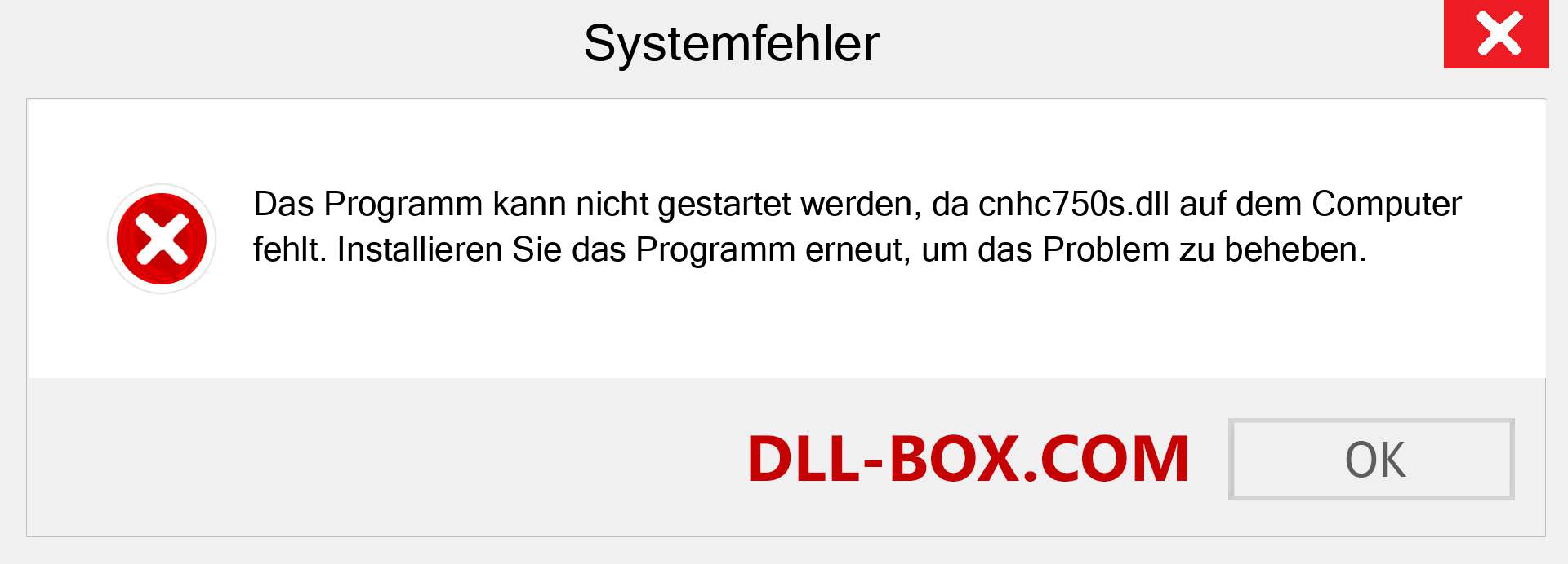 cnhc750s.dll-Datei fehlt?. Download für Windows 7, 8, 10 - Fix cnhc750s dll Missing Error unter Windows, Fotos, Bildern